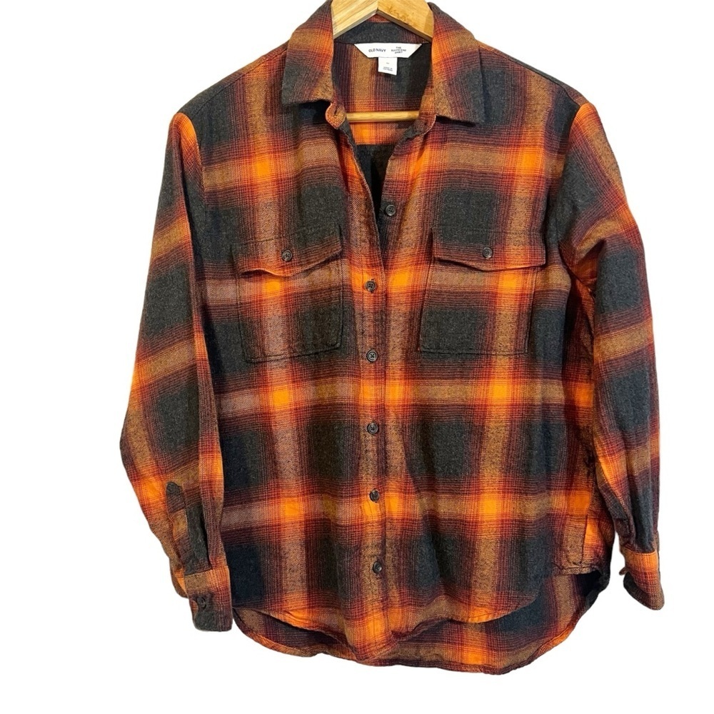 Old Navy Women's‎ Boyfriend Shirt Taylor Swift Evermore Flannel Size M